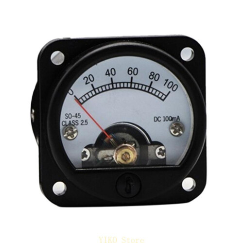 K32C Precise 45 type 100mA pekeramperemeter, rørforsterker, amperemeter for analog panelmåler for auditiv strømovervåking, analog panelmåler 2