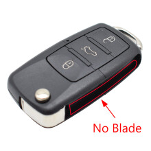 3-Knopf-Schlüsselhülle für VW Golf MK6 Polo Bora Beetle Tiguan Passat Caddy Scirocco Fernbedienungshülle Hülle ohne Klinge 2011 2012