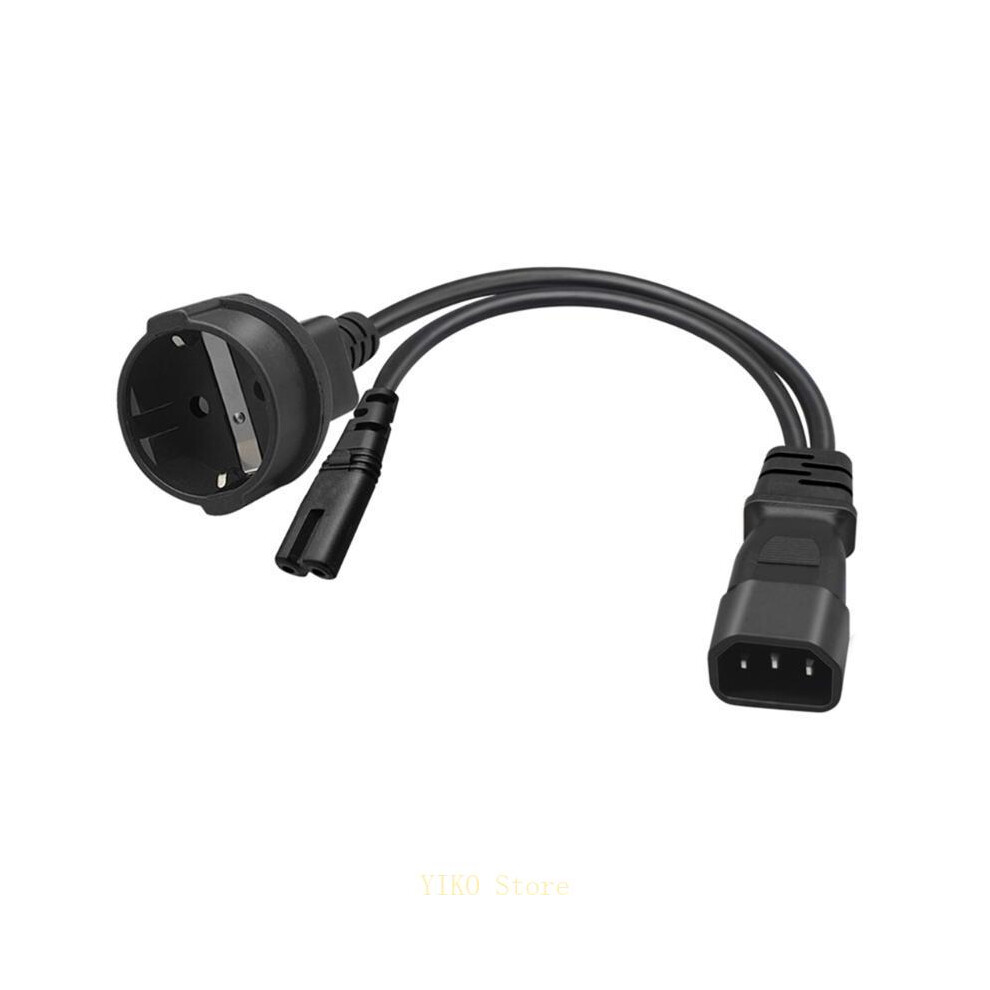 K32c Iec320 C14 To C7 And German 4.8Mm 10A To Two Power Cord Conversion 0.32M 6935161431636