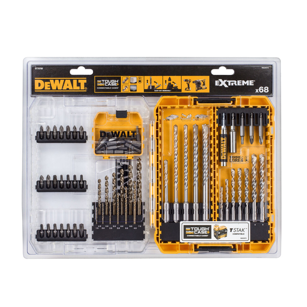 Dewalt - Dt70760 Mixed Drill & Bit Set, 68 Piece 5054905247126