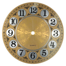 Uhrenzubehör Zifferblatt 7 Zoll Aluminiumzifferblatt Zifferblatt Arabische Ziffer Flachprofil Goldene Metall-Wanduhr Marke