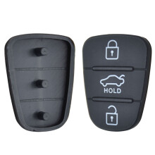 Ersatz-Gummi-3-Tasten-Pad für Kia Soul Venga Picanto Rio Sorento Ceed Sportage für Hyundai i20 i30 Fernbedienungsschlüsselhülle