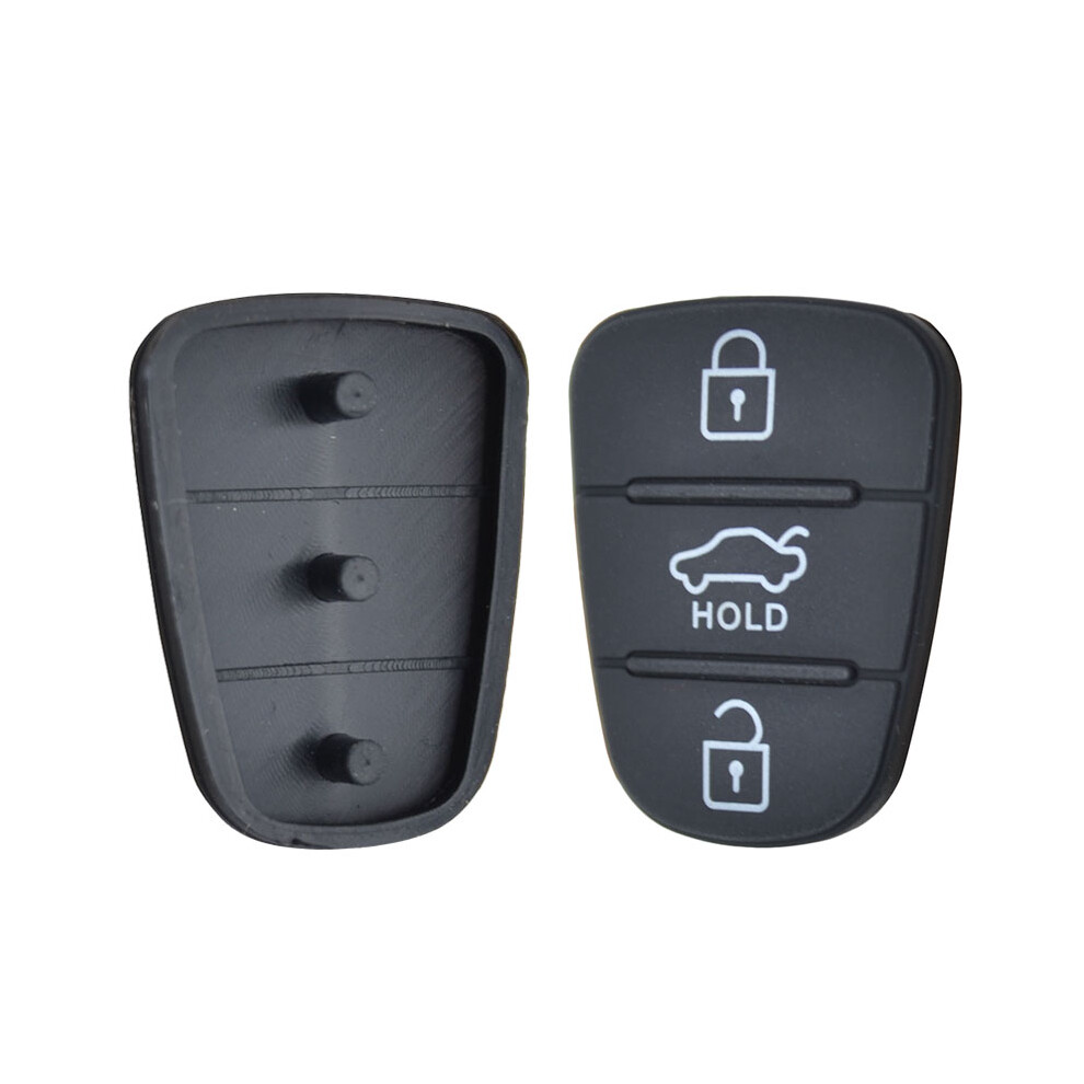 Replacement Rubber 3 Button Pad For Kia Soul Venga Picanto Rio Sorento Ceed Sportage For Hyundai I20 I30 Remote Key Fob Shell 6935161448771