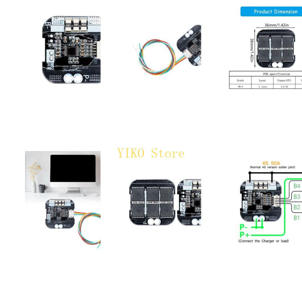 K32c Intelligent 4S 50A Battery Management Heat Dissipation Protective Board 6935161439557