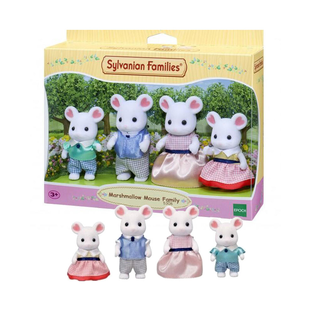 Sylvanian Families Marshmallow Mouse Family