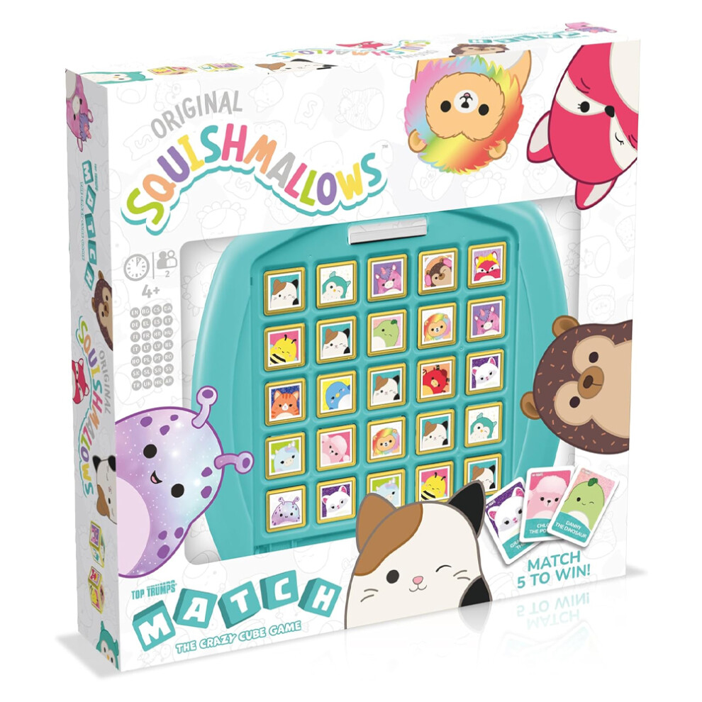 Photos - Board Game Top Trumps Match Squishmallows , match 5 Lola the Unicorn, Daxxon the Alien or Cam the Cat in a row to win, perfec 