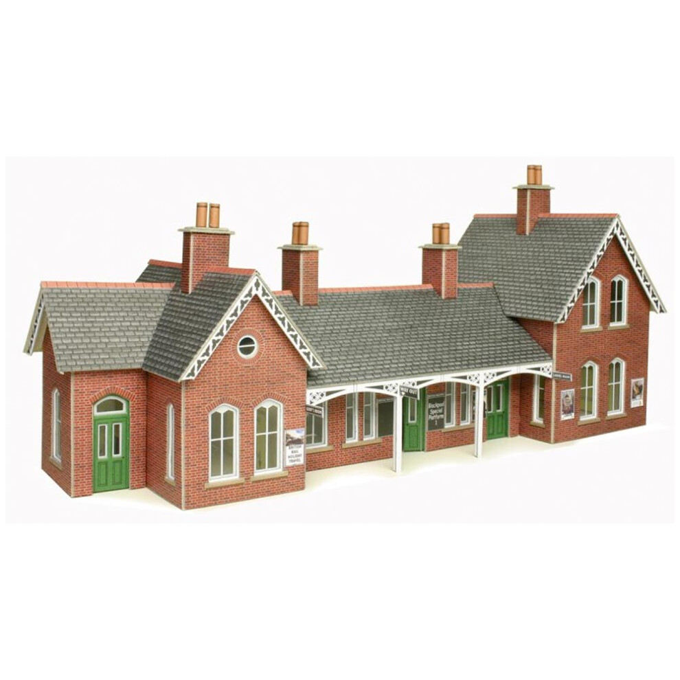 Metcalfe Oo Gauge Country Station Cardboard Kit Red
