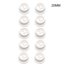 10 stuks flexibele bureau rubberen doorvoertule draad-20 mm Wit
