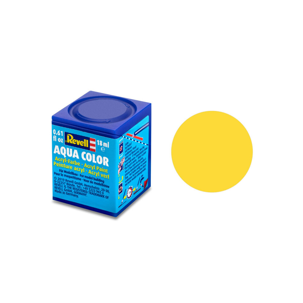Revell 18ml Aqua Color Acrylic Paint (yellow Mat Finish) - Model Paints Yellow -  revell acrylic 18ml aqua model paints yellow color matt