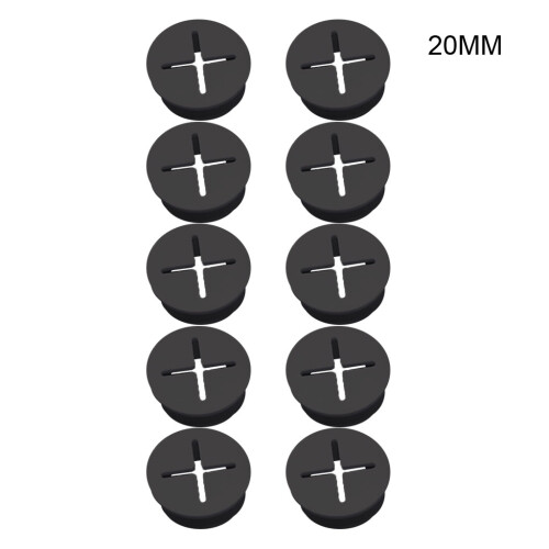 10 Pcs Flexible Wire Rubber Grommets Rubber Cable-20mm Black