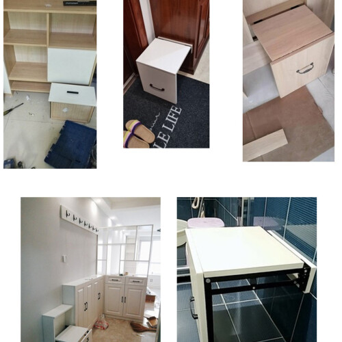 2 Pcs Conceal Shoe Changing Stool Bracket for Shoe 1