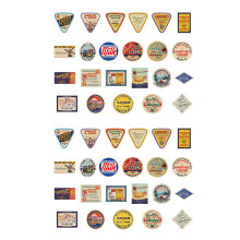 Customize Laptops DIY Decoration Sun Protection Waterproof Vintage Travel Postmark Stickers Personalize Cars Skateboard Decals High Quality PVC