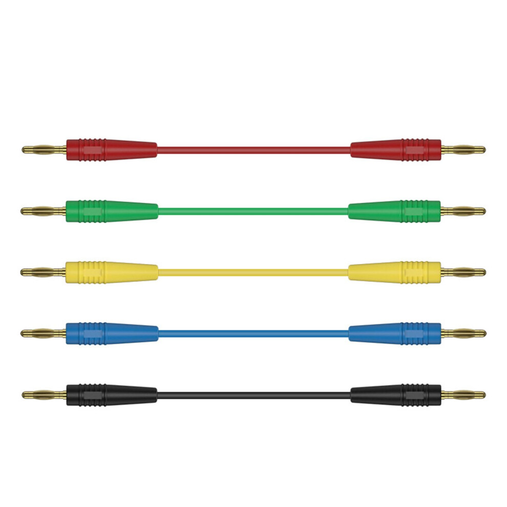 5Pcs 2Mm Banana Test Leads Set With Secure Locking And Flexible Pvc For Stable Signal Transmission 9382693620606