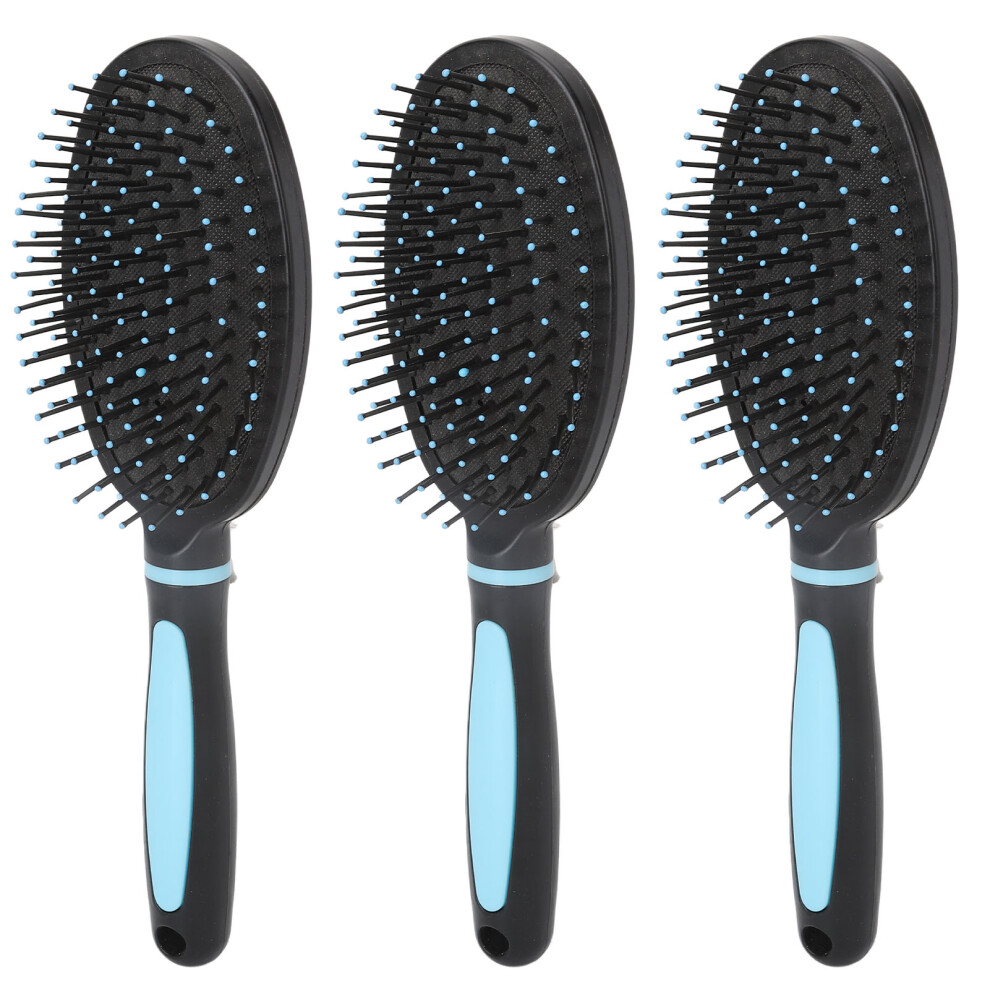 3Pcs ABS Oval Paddle Hair Brush Set, Soft Comb Teeth, Static-Free