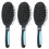 3Pcs ABS Oval Paddle Hair Brush Set, Soft Comb Teeth, Static-Free 15