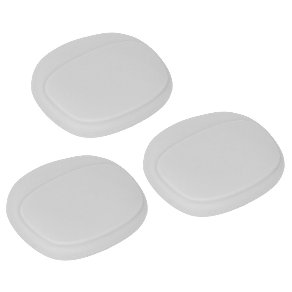 3Pcs Silicone Earbud Carrying Cases, Compact 9X8cm Storage Pouch Grey 3741369003543