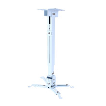 Adjustable Projector Mount 43-65 cm for Ceiling and Wall Installation, Supports 15 kg, Black Color, Universal Compatibility