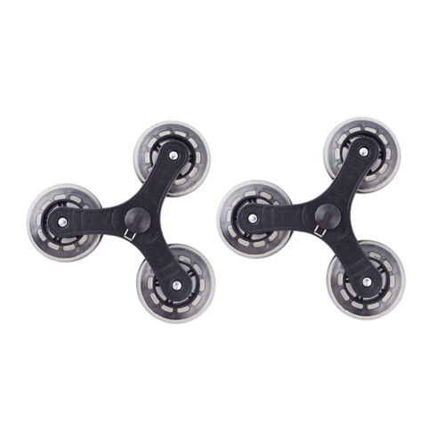 2Pcs Warenkorb Caster Ersatzteile Treppen Klettern-Schwarz
