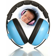 Ear Muffs For Babies, Noise Cancelling Headphones, Travel Essential Baby Headphones, Blue, Quiet Sleep Aid, Adjustable For Different Sizes, Blocks Cro