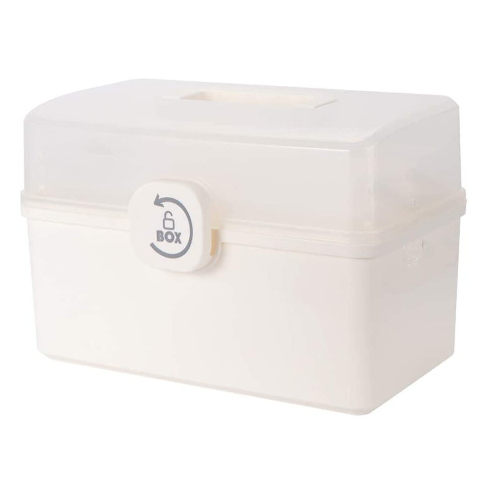 Portable First Aid Storage Solution, Moisture Proof Durable Lightweight Box With Adjustable Compartments And Carry Handle For Multi-functional Storage
