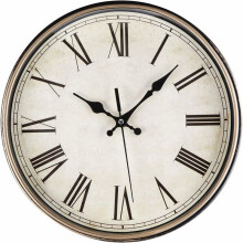 Decorative Wall Clock, Vintage Style Silent Non Ticking 30cm Battery Operated Quartz Movement, Easy to Read Roman Numerals for Home Decor
