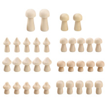 Unfinished Wooden Mushroom Toy Set Various Sizes Mushroom Shaped Toys For DIY Crafts Projects Decorative Succulent Pots Creative Children's Arts And C