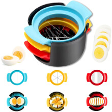 Egg Slicer With Stainless Steel Wire, Versatile Usage For Fruits And Eggs, Easy Clean And Compact Size For Kitchen Efficiency