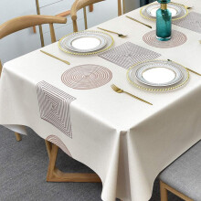 Rectangle Tablecloth, Linen Textured Easy-care Kitchen Dining Table Cover, Waterproof Stain Resistant Wrinkle Free Universal Fabric for Multiple Uses
