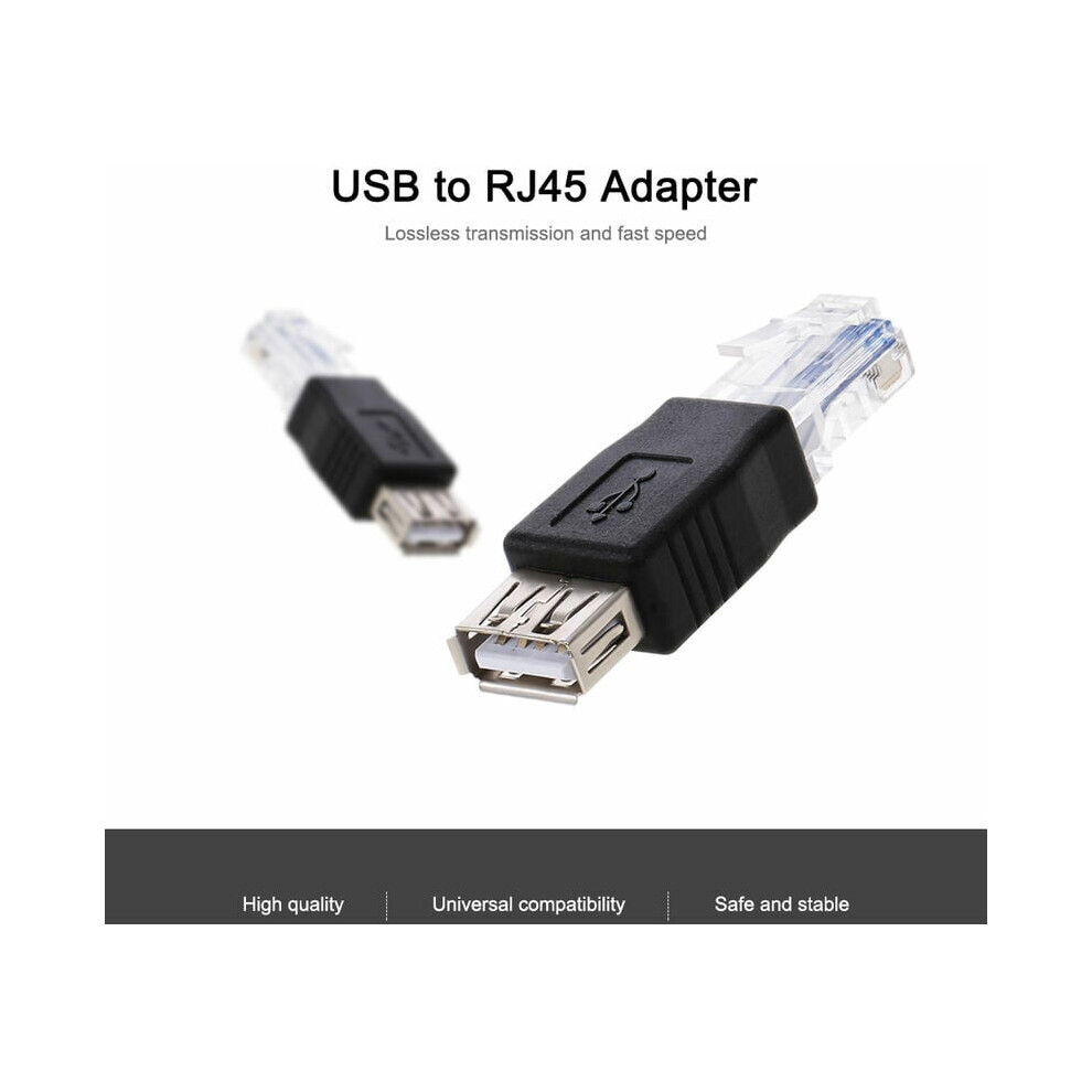 Ethernet Adapter, Network Transfer Bridge For Router Connection, Usb2.0 Female To Rj45 Male Plug Adapter Ensuring Reliable Telephony Applications, 9128293492607