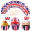 Φύλλα για μάφιν, σχέδιο Union Jack, ασφαλή, υγιή, φωτεινά χρώματα, μη τοξικά, φιλικά 1