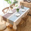 Cotton Linen Table Cloth, Breathable & Reusable Rectangular Tablecloths with Modern Simple Stripe, Easy Care for Everyday Use 2