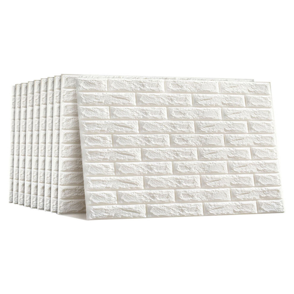 Customizable Interior Wall Decoration, Paintable 3D Brick Panels, Self Adhesive Decorative Panels For Creative Home Makeovers, Peel And Stick 9464372636242