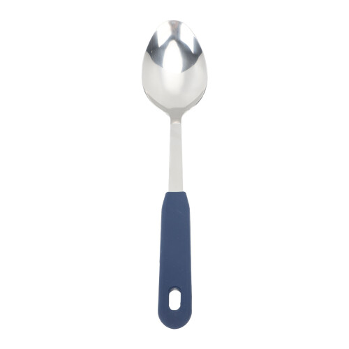 Stainless Steel Serving Spoon 33cm with Silicone Handle, Dishwasher Safe 2