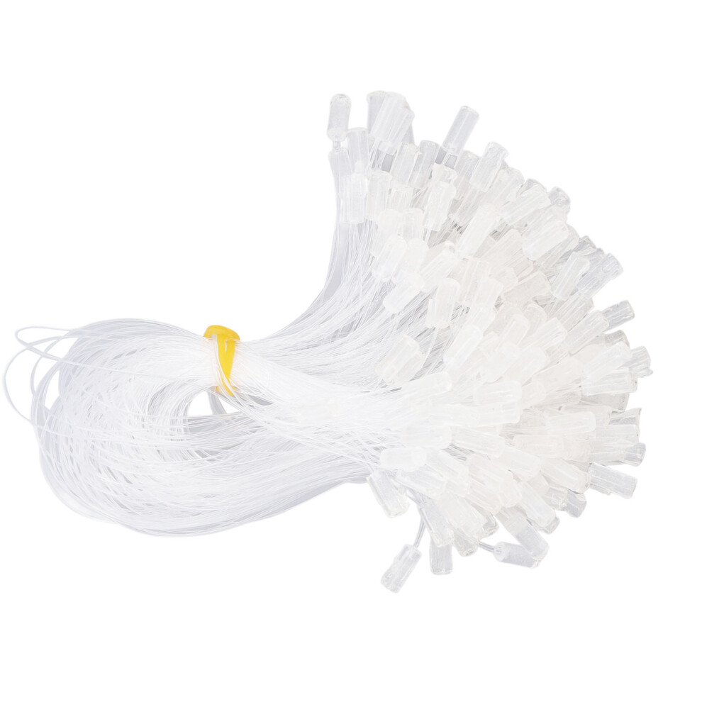 Unisex 200Pcs Transparent Elastic Hair Extension Fish Line, Strong Bonding Glue