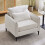 Living And Home Single Sofa Armchair, Beige White 2