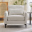Living And Home Single Sofa Armchair, Beige White 3