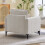Living And Home Single Sofa Armchair, Beige White 4
