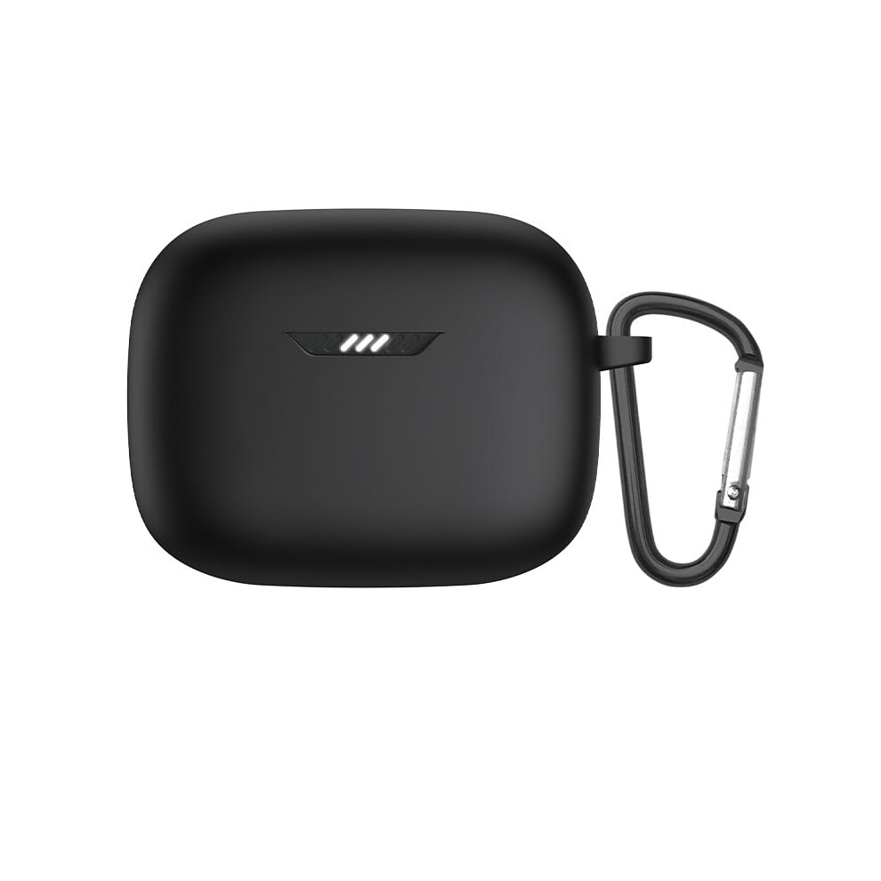 Silicone Earphone Case For Jbl Tune Buds Dustproof Washable Pouch Chargingbox Sleeve With Keychain Hook Black 9347817921731