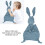 Baby Blue Double Layer Yarn Security Blanket - Soft Absorbent Toy 3