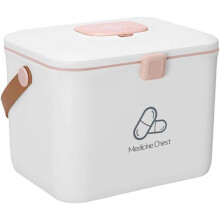 First Aid Essentials, Portable Handle Medical Storage Container, High-Quality Thickened PP Material, Moisture And Dust Proof For Household, Office, Sc