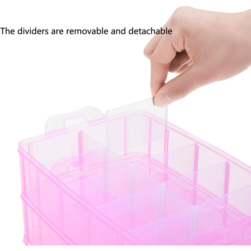 Transparent Plastic Design For Easy Visibility, Customizable Spaces With Adjustable Compartments Stackable Storage Organizer, Durable High-Quality Mat 1