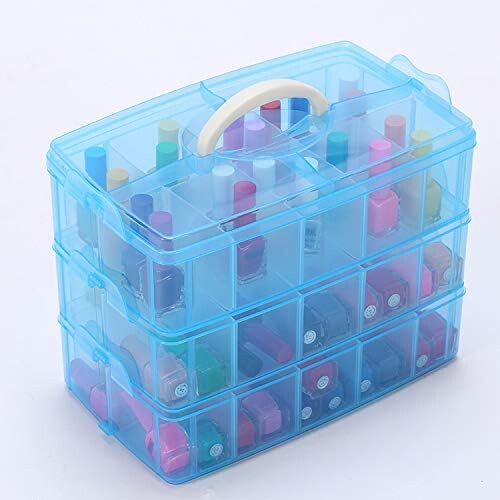 Transparent Plastic Design For Easy Visibility, Customizable Spaces With Adjustable Compartments Stackable Storage Organizer, Durable High-Quality Mat 1