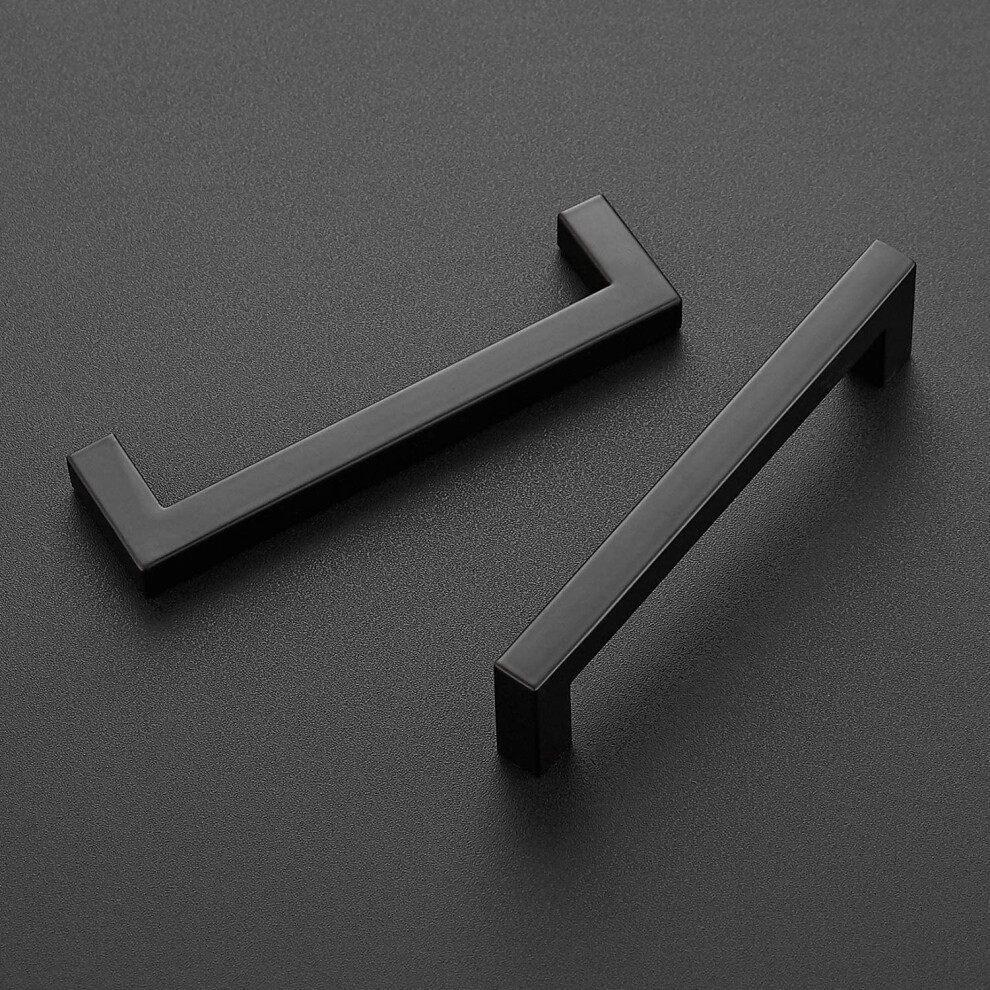 Elevate Your Kitchen Style, Reliable Design Black Stainless Steel Kitchen Cabinet Handles, Drawer Hardware Cupboard Pulls For Modern Cabinetry (10 9128293492973