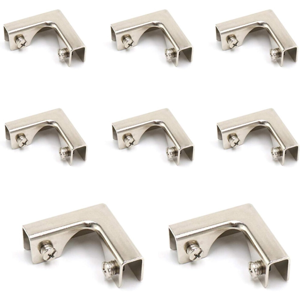 Glass Fixing Clamp For 8Mm To 12Mm Panels, Aluminium Alloy Glass Support Brackets Rust-Resistant Polished Corner Braces, Glass Connector With High 9448196740323