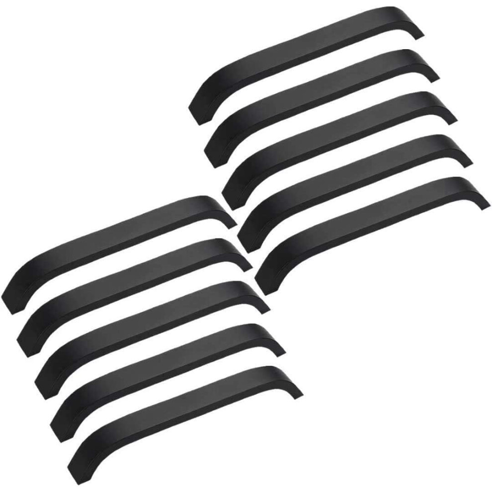 Matte Black Square Arch Cabinet Pulls, Includes 10Pcs Door Handles And 40Pcs Screws, Enhance Your Living Space With Our Stylish And Functional 9405630545975