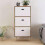 Modern Solid Wood Bedside Table, Nordic Style With Enhanced Storage Functionality For A Sleek Bedroom Accent 4