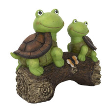 Gaveværdige haveornamenter, soldrevne haveskildpadder, harpikskunst med LED-lys, udendørs dekorative statuer til terrassen, vejrudsigt
