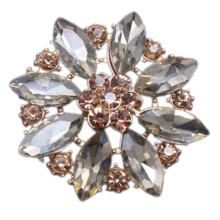 Alloy Rhinestones Craft Brooch Embellishments for Handmade-B