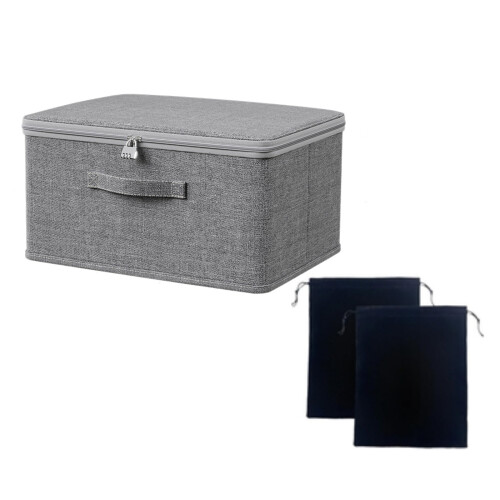 Spacious Adult Accessories Storage Case Privacy Lock-Grey suit