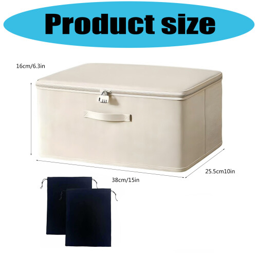 Spacious Adult Accessories Storage Case Privacy Lock-Grey suit 1